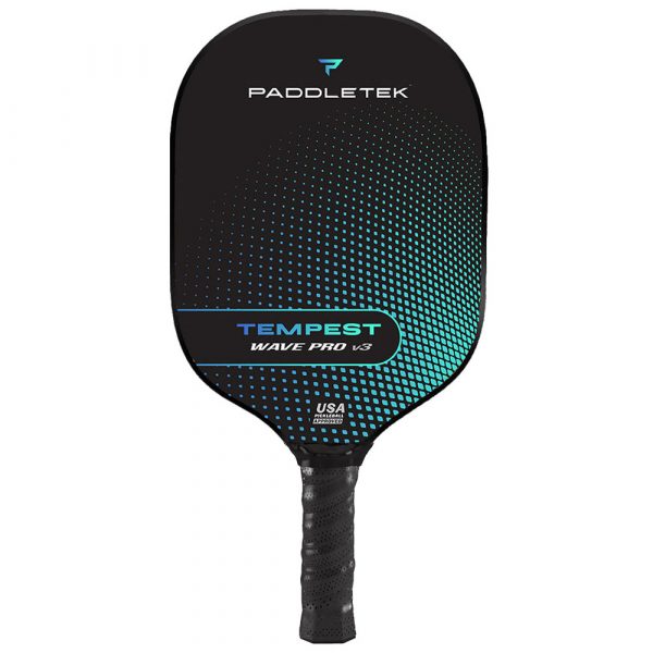 Pá De Pickleball Tempest Wave PRO-C - Precisão E Desempenho | Paddletek Com Fibra De Carbono